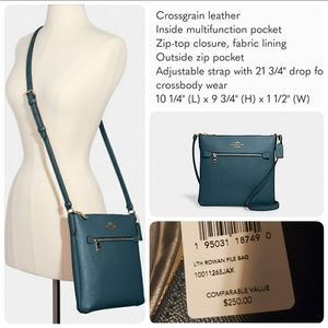 New with tags rowan file bag purse coach